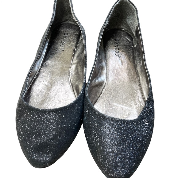 Bamboo Black Sparkle Ballet Flats - NWOT - Picture 2 of 7